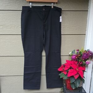 Old Navy Black Bootcut Khaki Pants 16 New Nwt